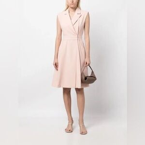 Paule Ka Sleeveless Blazer Dress Size 38 Color Pink